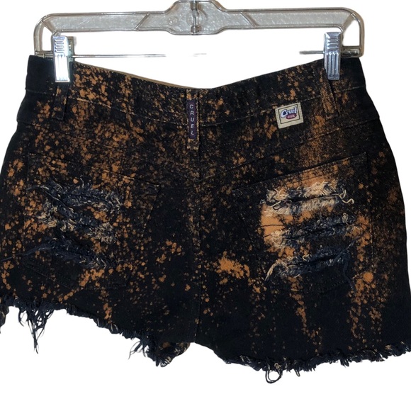 Cruel Girl bleached shredded distressed cutoffs - Picture 2 of 9